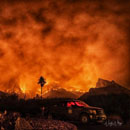 Bighorn Fire in the Catalina Mountains 2020