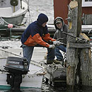 Photo: Massive waves a mystery at Maine harbor