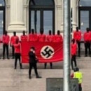 Photo: Neo-Nazis unfurl swastika flag on Capitol steps in Pierre